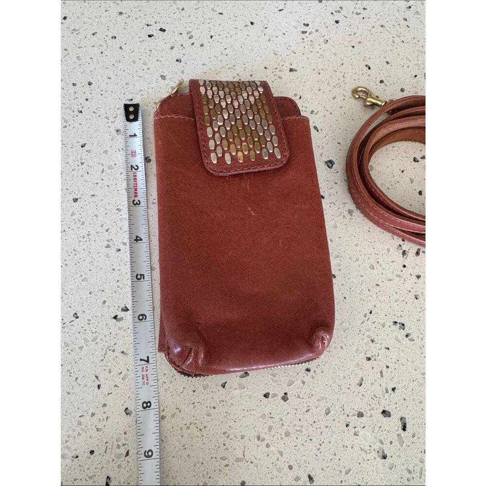 Calleen Cordero Brandy Leather Cell Phone Wallet Organizer Crossbody bag Clutch - Picture 5 of 12